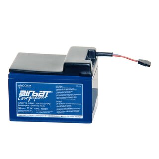 AIRBATT Energiepower LiFePO4 AIR-LFP 12-15 12,8V 15Ah Versorgungsbatterie Polabdeckung mit 10A-Sicherungsautomat und MPX-Anschluss (Kupplung) stirnseitig