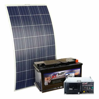 AIRBATT Solar-Power Anhänger-Ladeset mit SunFox Ladecontroller, Pufferbatterie und Solarpanel AIRBATT FS1500Ks