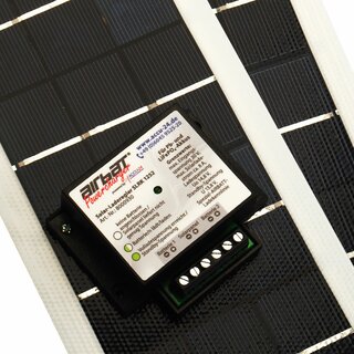 AIRBATT Solar-Power MKS-75 Motorklappen-Set  - 2x Solarmodul SFL 7,5 660x107mm 7,5WP + 1x SLRK 1252 Solar-Laderegler 2 Ausgänge 12V 5A