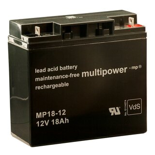 MULTIPOWER MP18-12I 12V 18Ah Pb AGM Versorgungsbatterie
